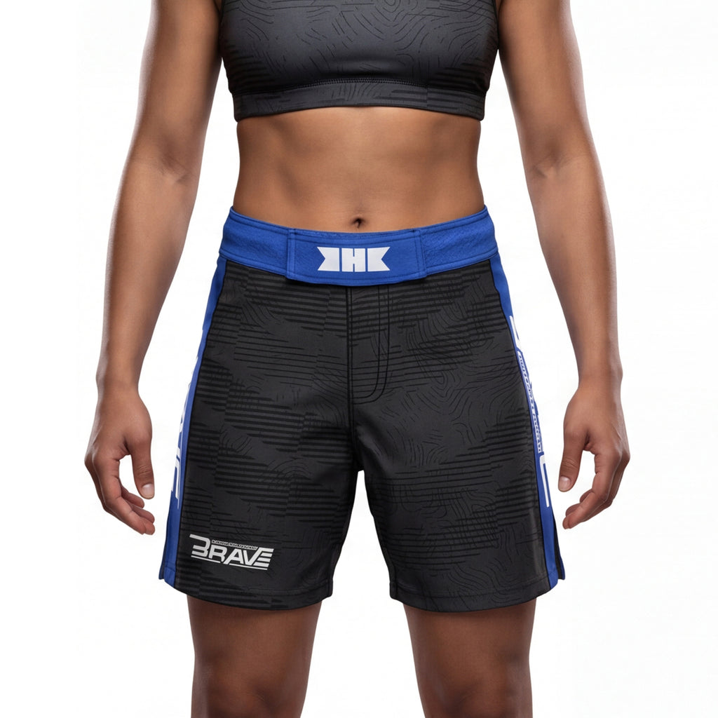 BRAVE RDX Women Fighter Walkout Shorts Blue