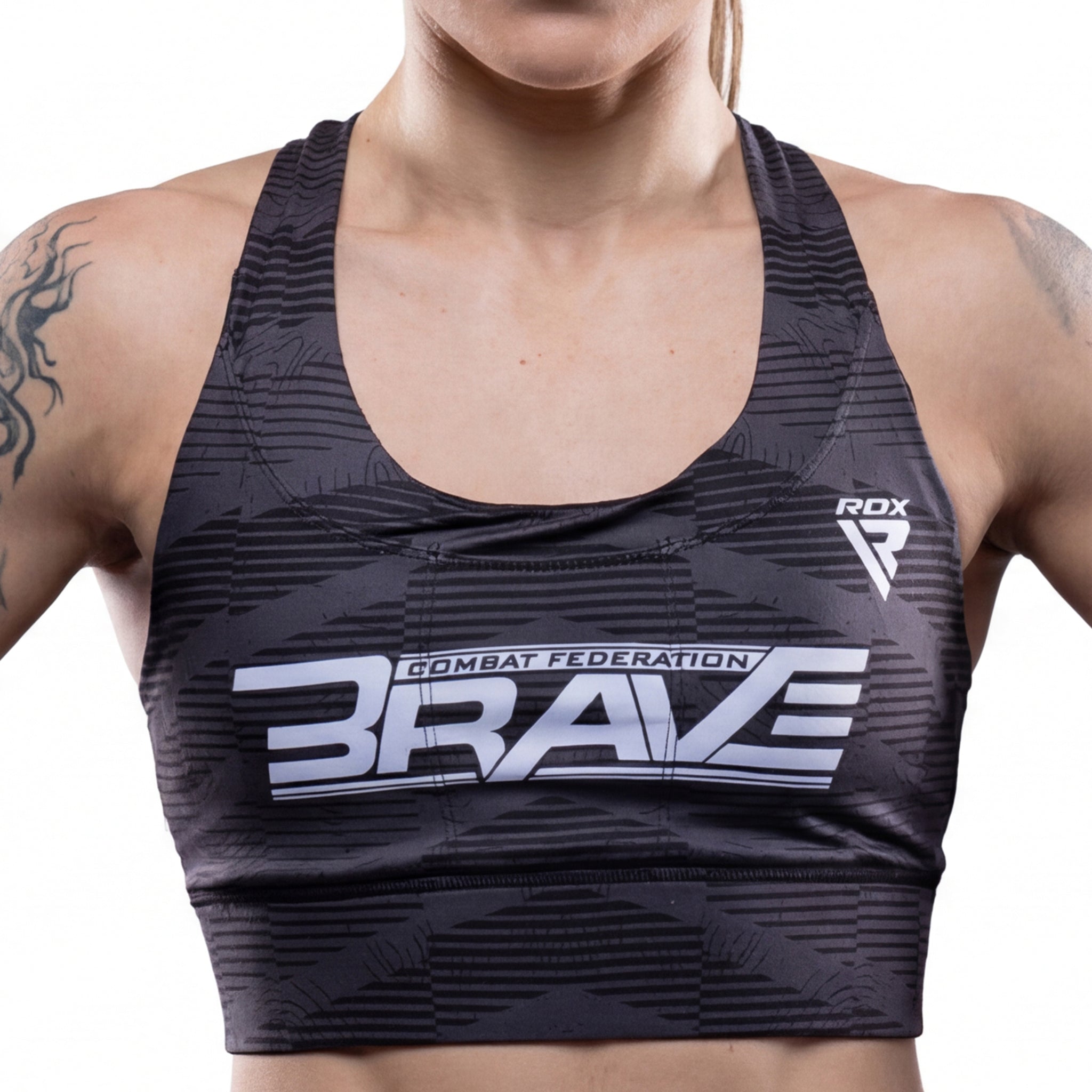 BRAVE RDX Women Sports Bra - Black/Grey