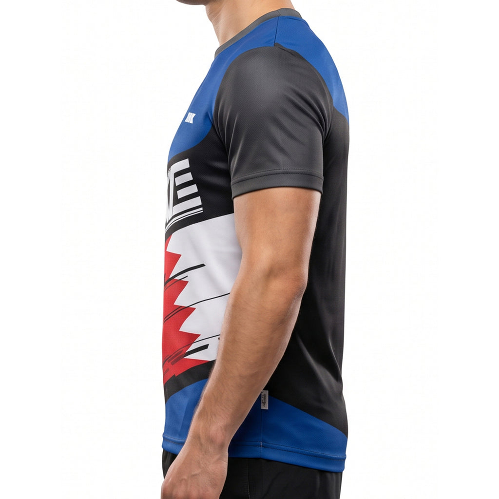 BRAVE GreenHill Fighter walkout T-shirt Blue