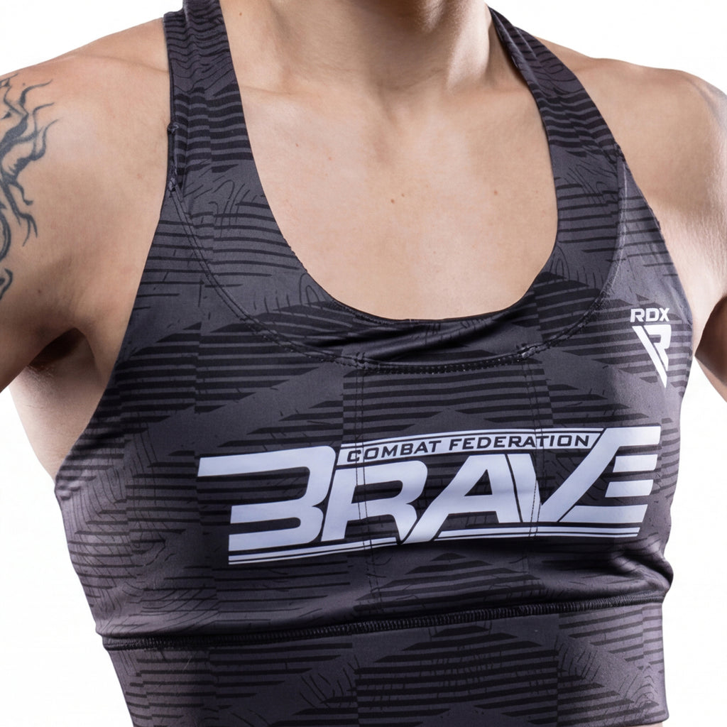 BRAVE RDX Women Sports Bra - Black/Grey