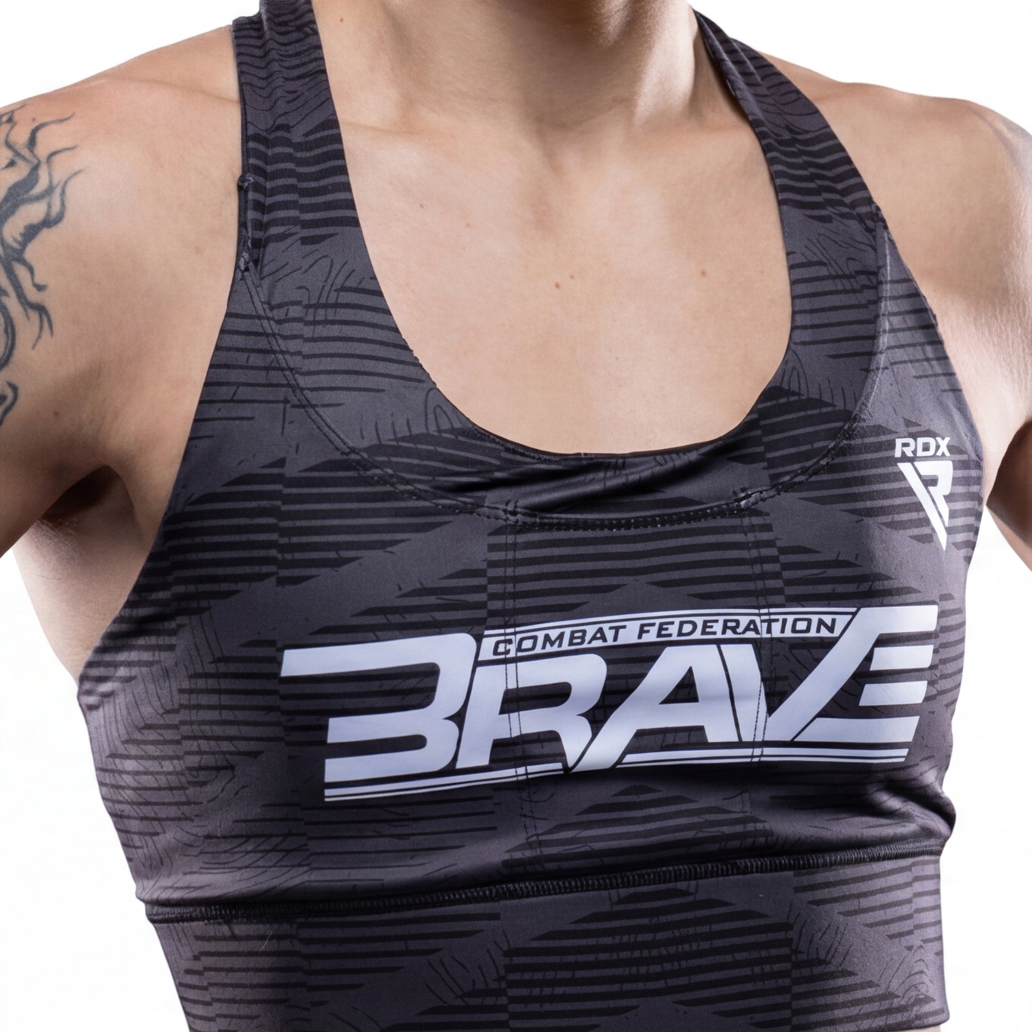 BRAVE RDX Women Sports Bra - Black/Grey