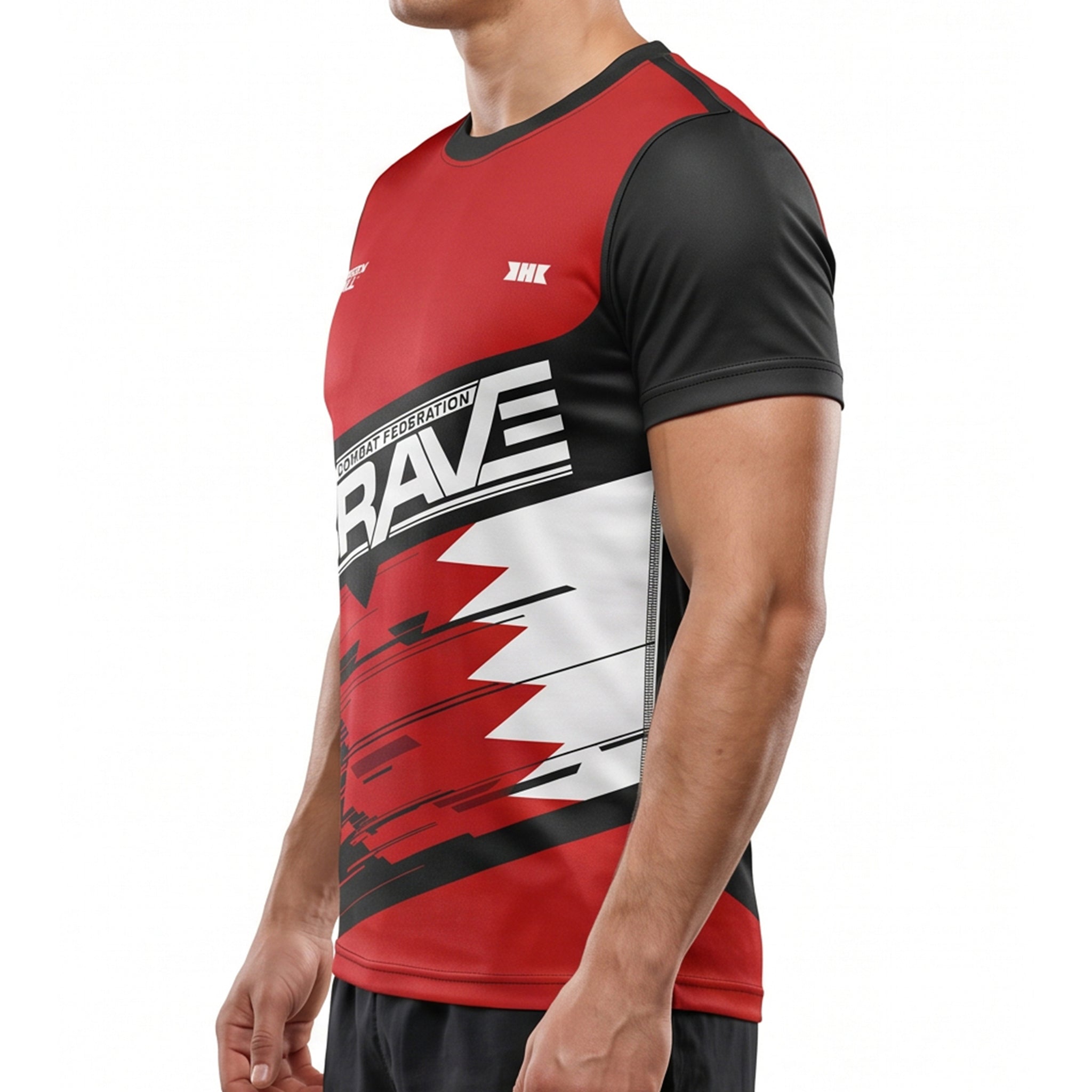 BRAVE GreenHill Fighter walkout T-shirt Red