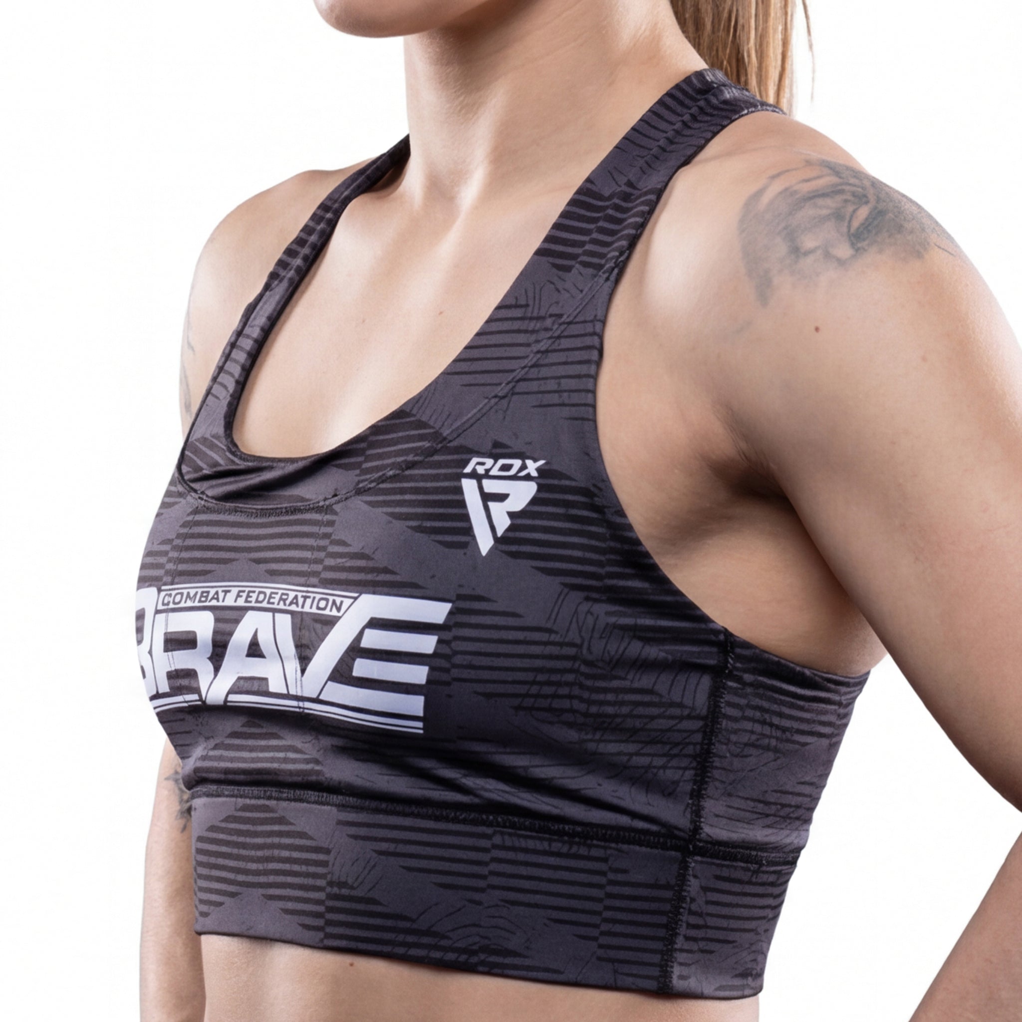 BRAVE RDX Women Sports Bra - Black/Grey
